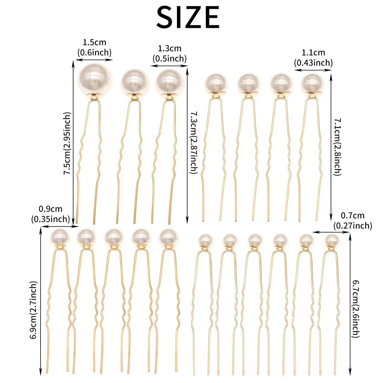 18 قطعة دبابيس الشعر لؤلؤ الزفاف الكلاسيكية على شكل حرف U دبوس الشعر للنساء خوذة الزفاف هدايا وصيفة الشرف إكسسوارات الشعر للحفلات