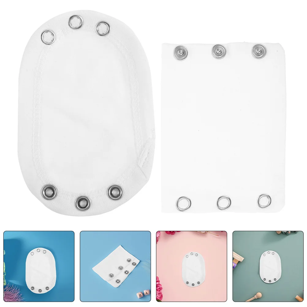 

2Pcs Baby Bodysuit Extender Adjustable Romper Lengthening Piece Snap Extension Infant Jumpsuits Clothes Protector