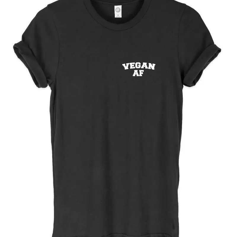Vegan AF Breast Print Mens Womans Funny Unisex Pocket Print TShirt