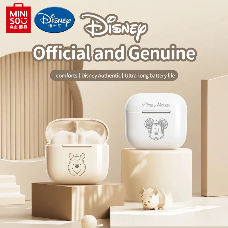 

MINISO Disney XD25 Беспроводная Bluetooth-гарнитура с микрофоном мини-наушники-вкладыши с шумоподавлением стерео Bluetooth беспроводные наушники