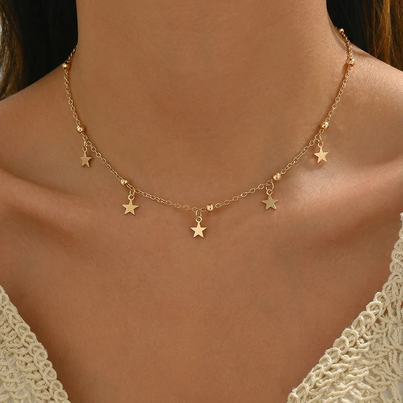 1pc Minimalist Star Necklace – Dainty Star Pendant, Everyday Elegant Jewelry.