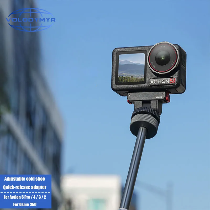 

VOLODYMYR Magnetic Cold Shoe Mount for DJI Action 5 Pro/4 /3/2 Quick Release Adapter Base for DJI OSMO 360 Camera Magic Tripod
