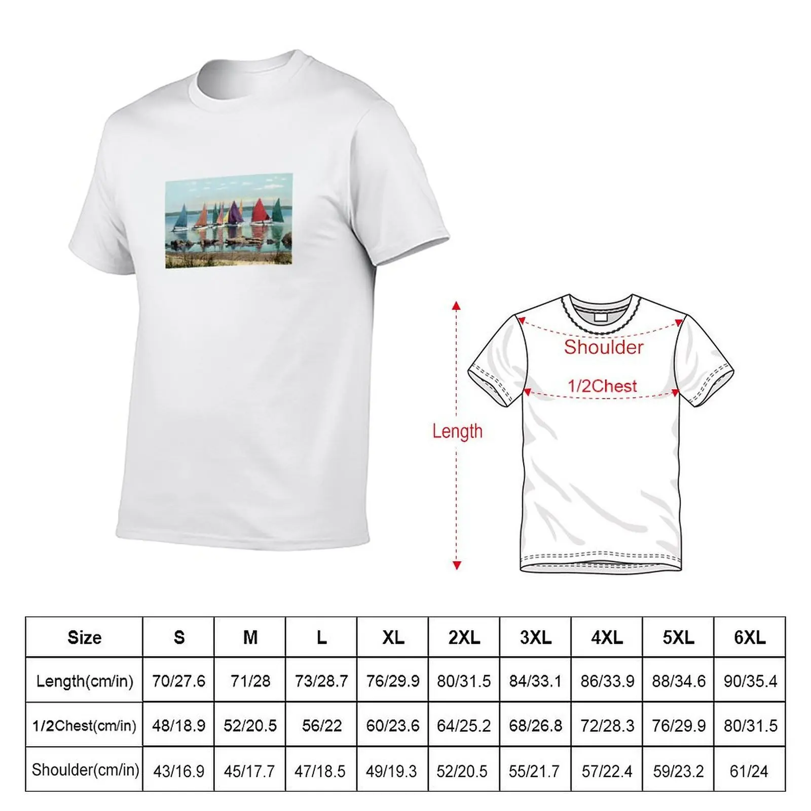 1925 Rainbow Fleet of Sailboats, Nantucket T-Shirt rapper graphic tees vintage tshirts for men
