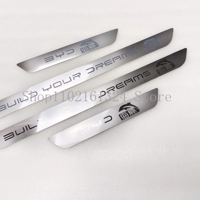 For BYD Dolphin 2022-2024 Door Sill Threshold Pedal Cover Trims Stainless steel Scuff Plate door sill protector Car Accessories