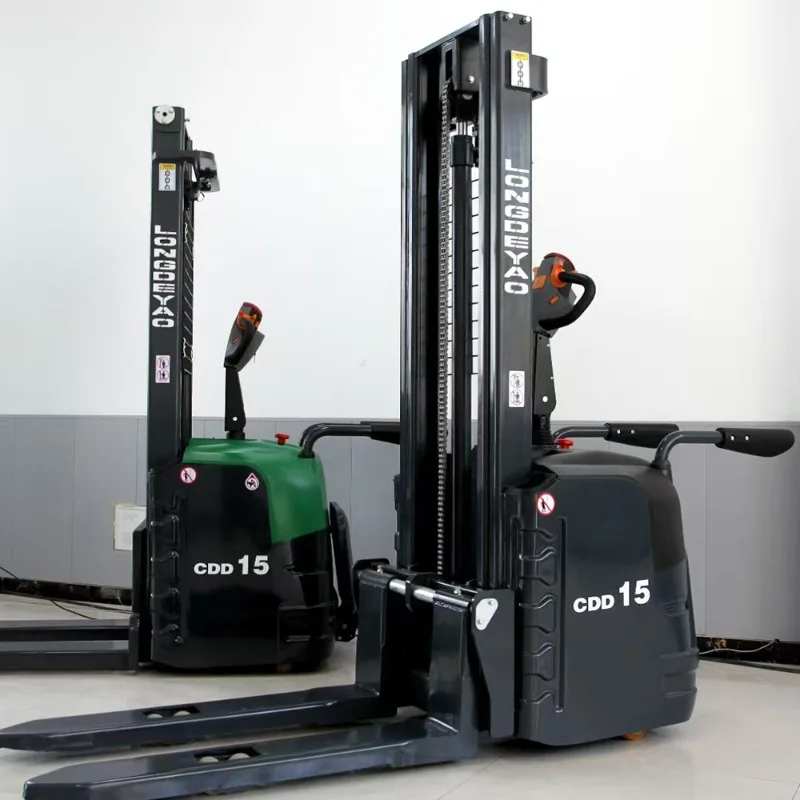 رافعة شوكية كهربائية مكدس رفع كهربائي رافعة شوكية شاحنة تحميل وتفريغ هيدروليكية شاحنة مكدس صغيرة إيداع شاحنة مكدس #3