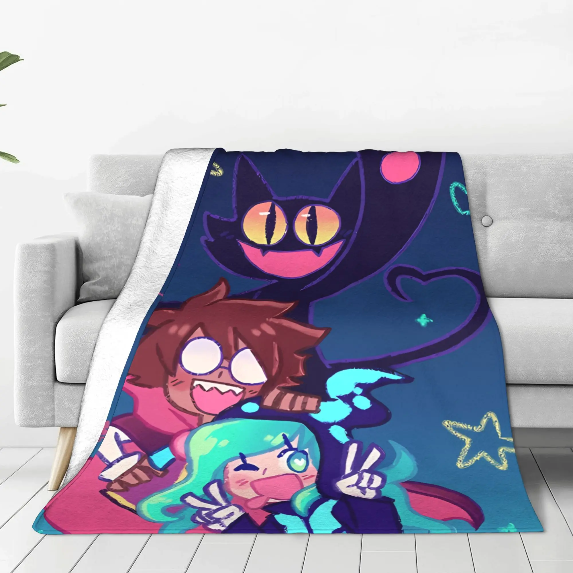 1PC Home Cute Room Decor Cartoon  Blanket Throw Blanket Villainous Novelty Warm Blanket All Season