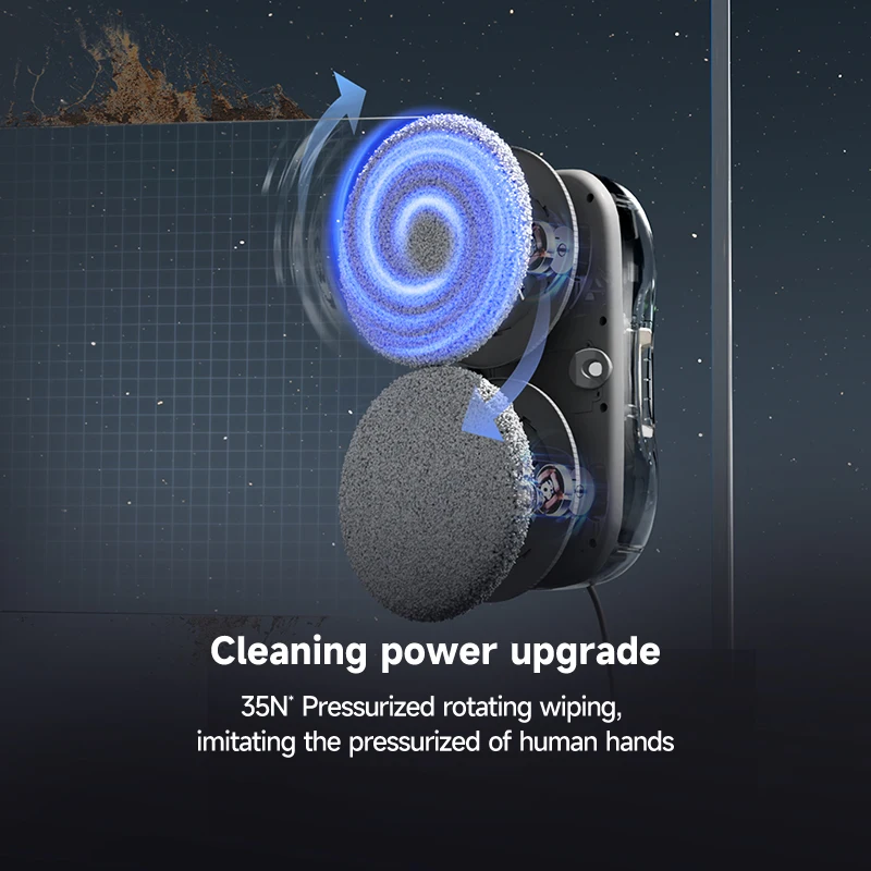 The Most Popular Water Spraying Automatic Glass Cleaner Window Cleaning Robot with Double Side Glass