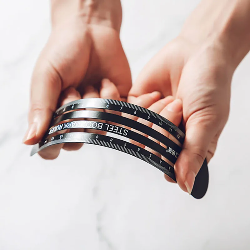 

Набор из 4 металлических закладок-линейек с измерительной шкалой для книг, школьные принадлежности