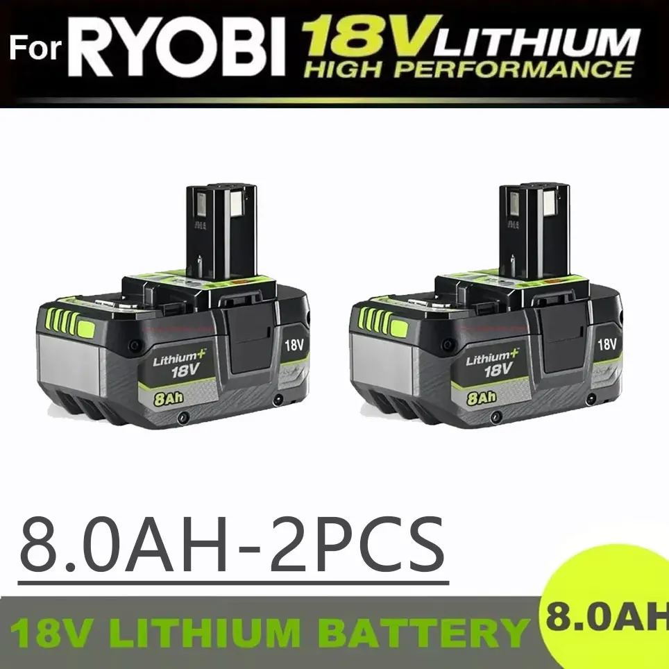 For Ryobi 18V battery 8000mAh Li-On rechargeable Ryobi Hot P108 RB18L40 Rechargeable Battery Pack Power Tool Battery Ryobi ONE