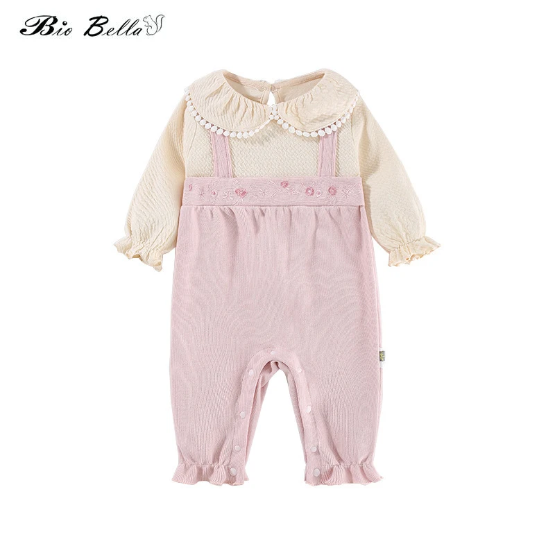 

Baby Girls Romper New Born Baby Turn-down Collar Romper Long Sleeve Newborn Baby Clothes Infant Baby Jumpsuits Girl Overall