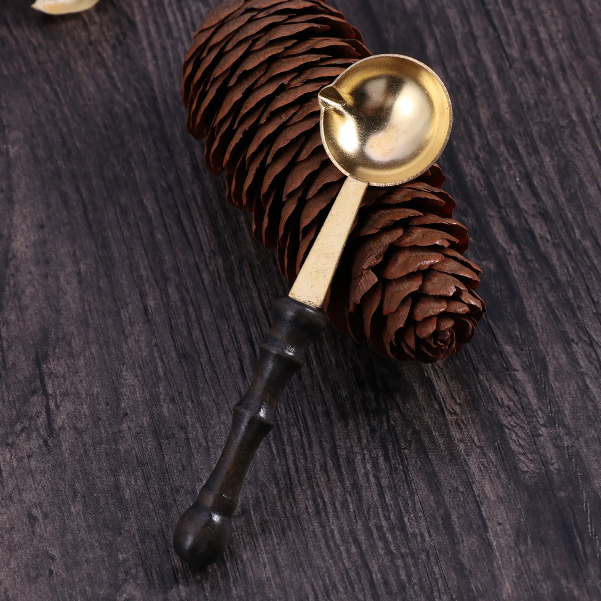 

High Grade Sealing Wax Spoon 9.5x2.5cm Wooden Handle Blacken When Heated for Smooth Wax Melting Seal Crafting Tool Kit