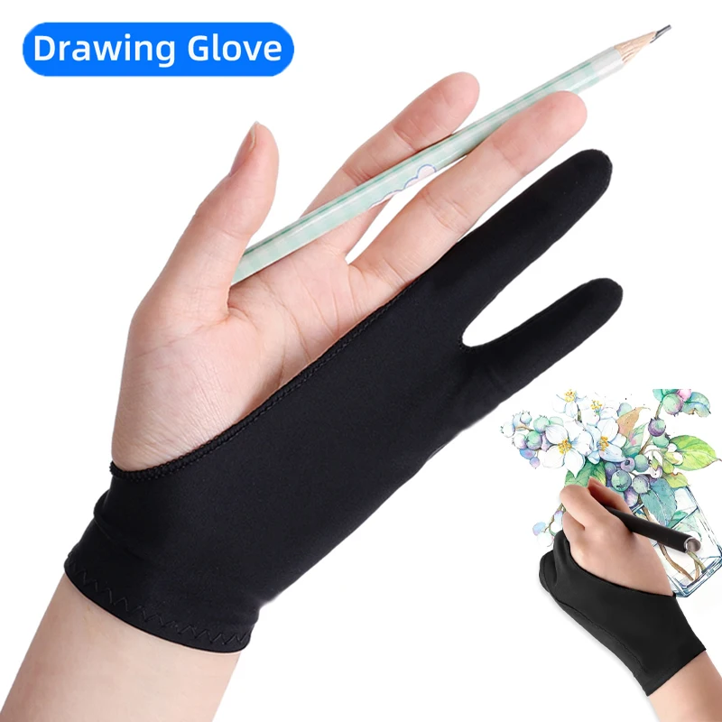 

Перчатки для рисования с двумя пальцами, антисенсорные перчатки для рисования для iPad, планшета, цифровой доски, сенсорный экран, картина маслом, офисные товары для рукоделия
