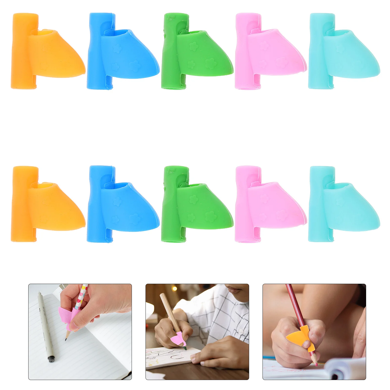 10 Pcs Writing Corrector Training Deviceers Orthotics Children Gripper Writing-style Correction Tool Pen Aid Preschool