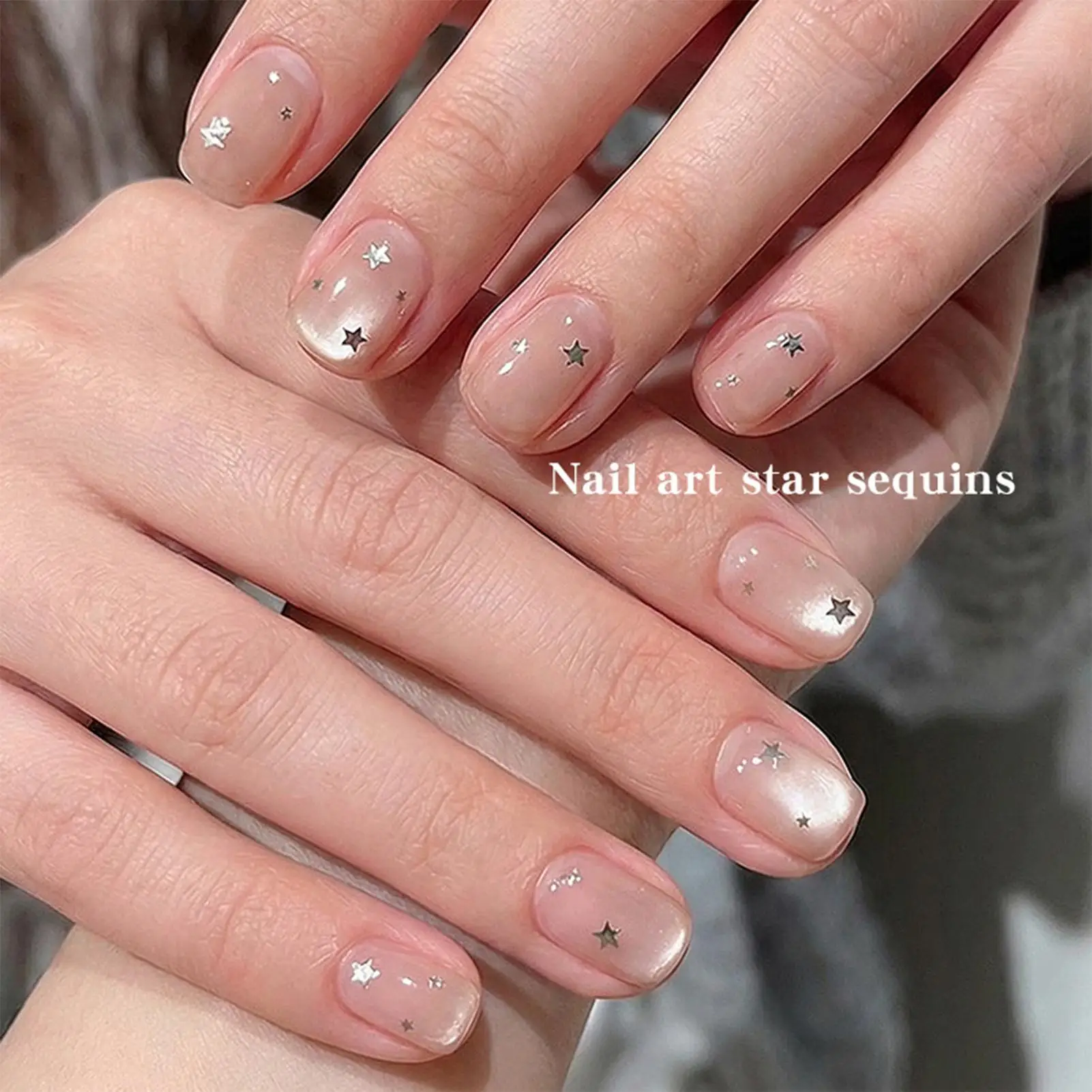 Nail Sequins Dazzling Sparkly Wearable Mixed Sequins Decoration Nail Charms Stars for Crafts Makeup Beauty Salon Spa Home Party