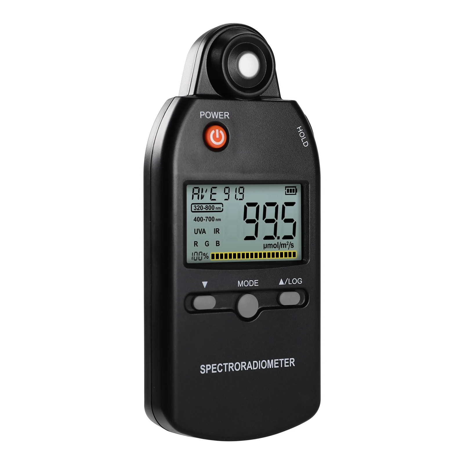 Spectroradiometer Light Meter, 320-800nm UV to IR Spectrum PAR PPFD Tester for Plant Growth LED Testing & Lighting Design (OEM)