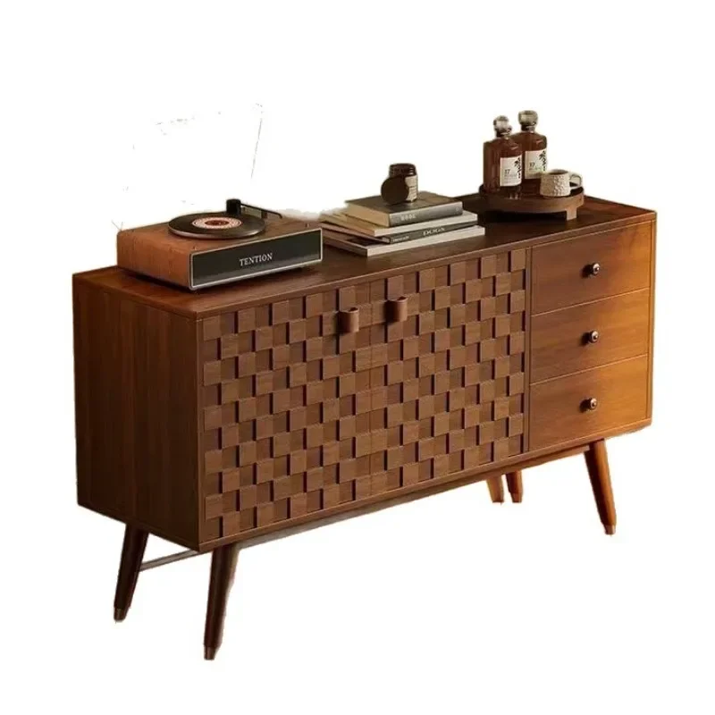 

Retro chest cabinet boxwood medieval solid wood cabinet Japanese side cabinet medieval coffee cabinet locker