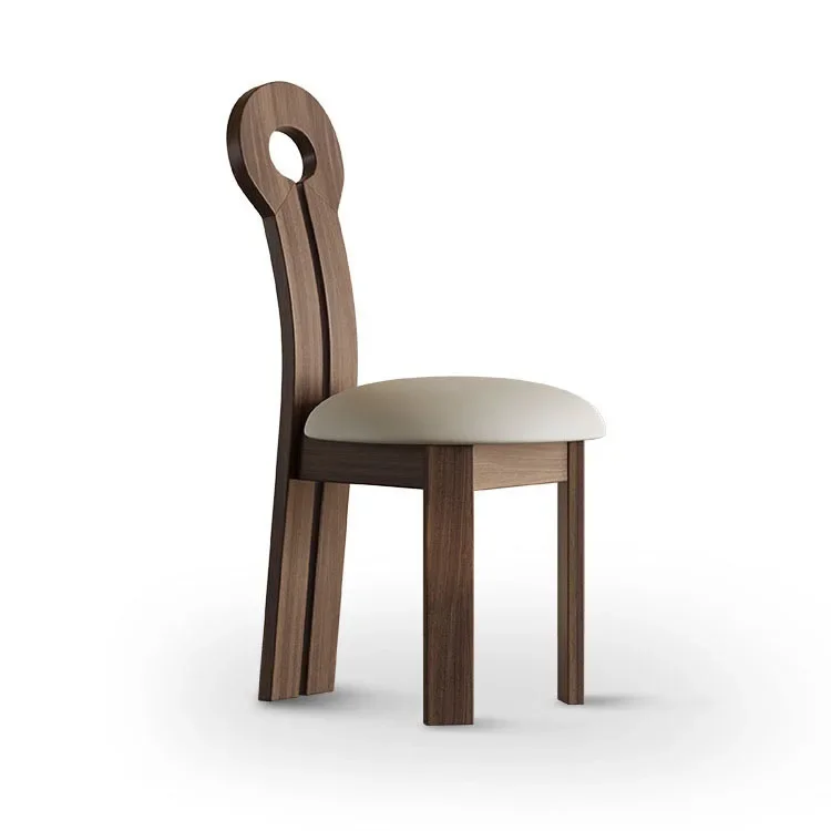 

Retro solid wood dining chair, home high-end sense, medieval high-end ash wood casual backrest, new key chair