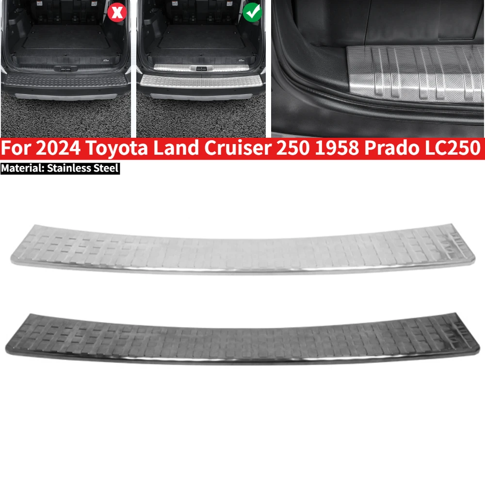 

Педаль порога задней двери, украшение задней двери, внешняя защита багажника для Toyota Land Cruiser 250 2024 года, Prado LC250