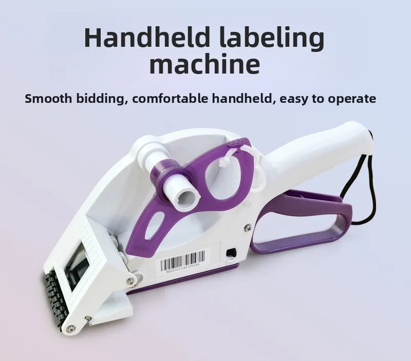 Semi Automatic Handheld Labeling Machine Portable Sticker Label Applicator for Price Tag Barcode Labeling with Adjustable Stand