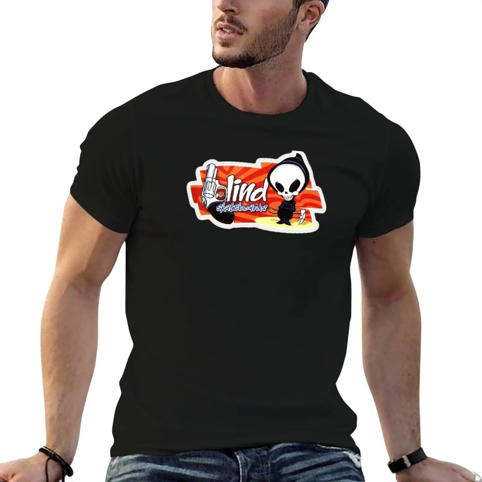 Blind Reaper Logo T-Shirt Plus Size Street Style Tee