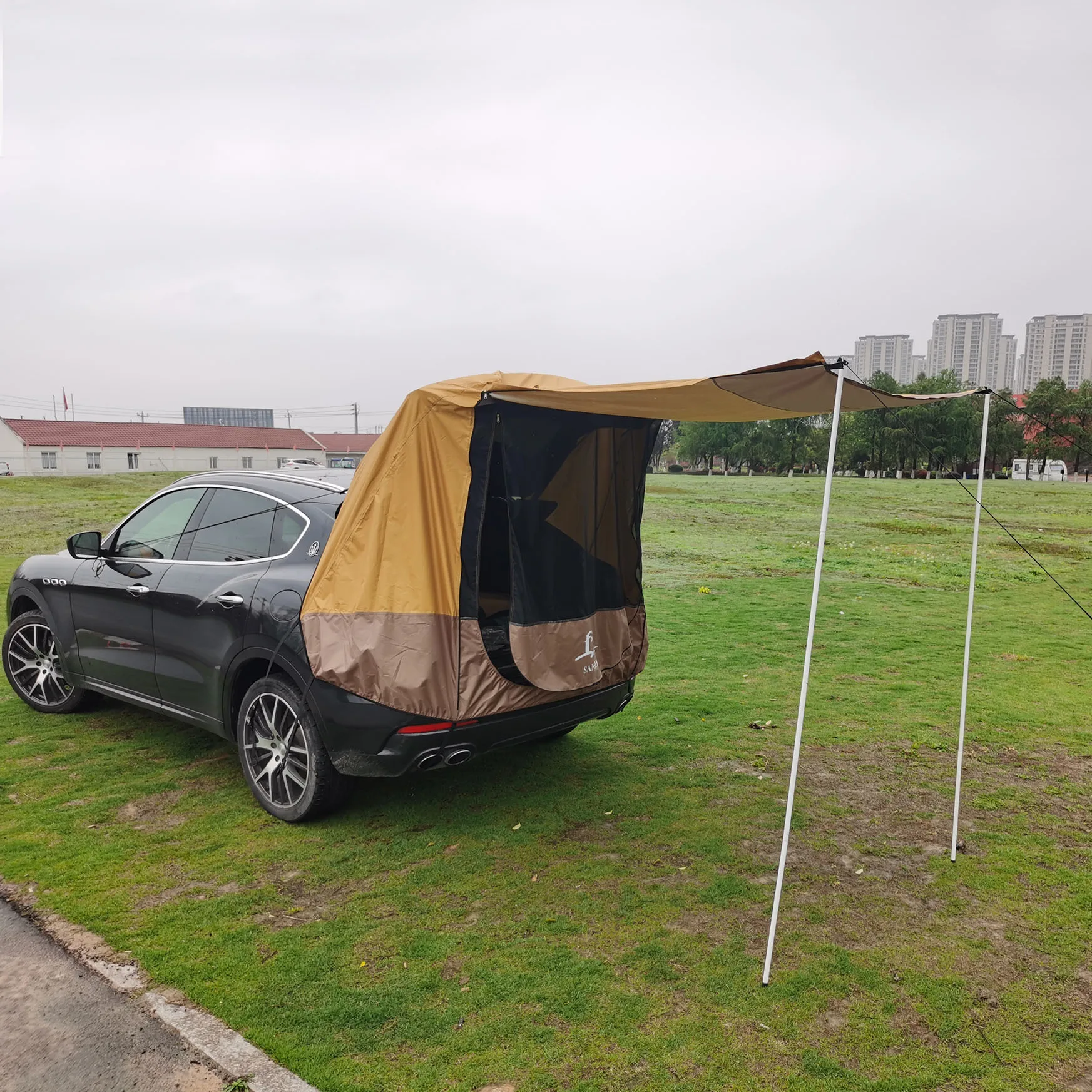 

Foldable Touring Camping Outdoor Rear Extension Suv Van Waterproof Trunk Tailgate Shade Awning Tail Shade Car Rear Tent