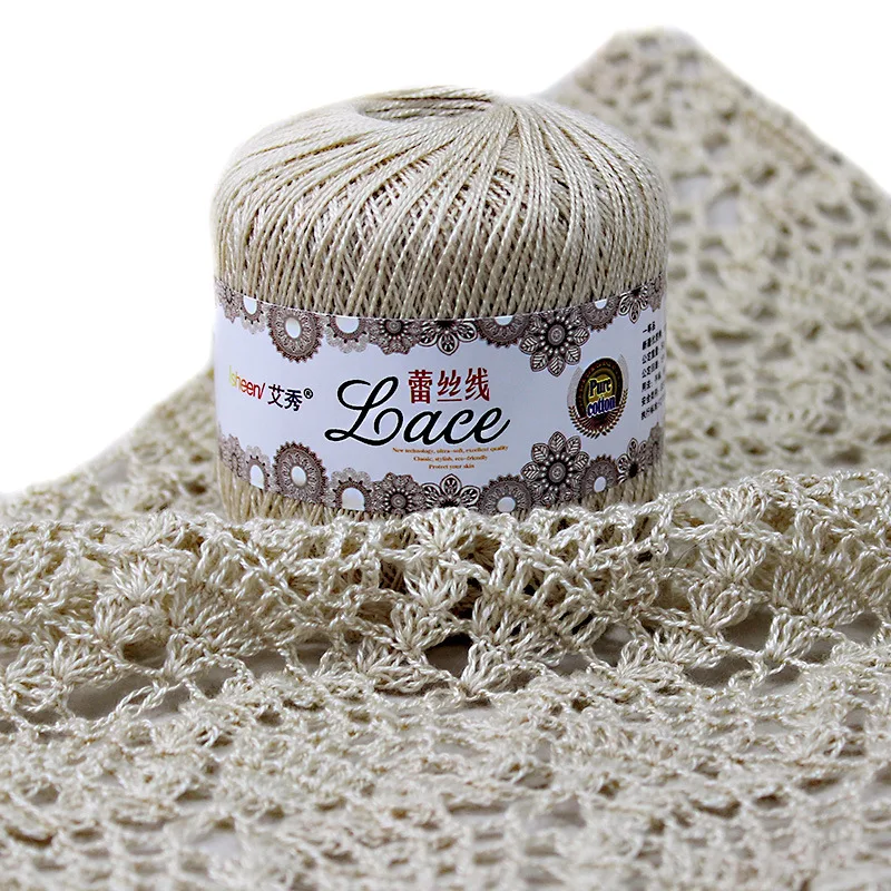 50g/Ball 8 # Lace Crochet Thread Cotton Wool Fine Yarns Embroidery Crochet Knitting Lace Jewelry DIY Hand Knitting Threads