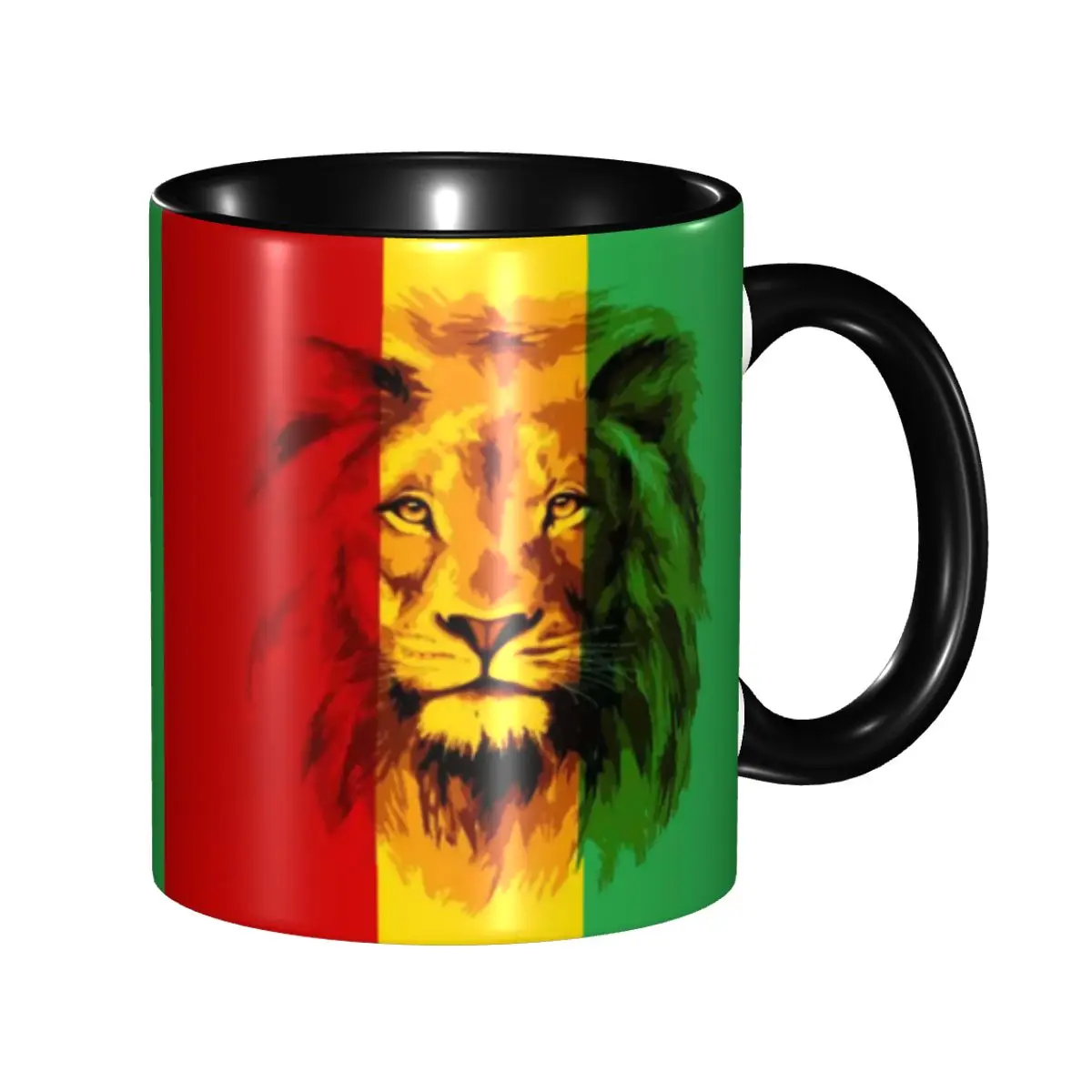 Personalized Jamaica Reggae Rasta Lion King Coffee Mugs DIY Ceramic Milk Tea Cups