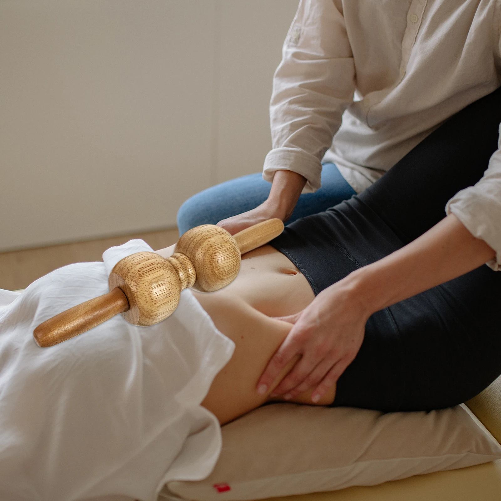 

Wooden Oak Massager Shoulder Neck Muscle H held H held Muscle Roller Massage Roller Stick Massager Health