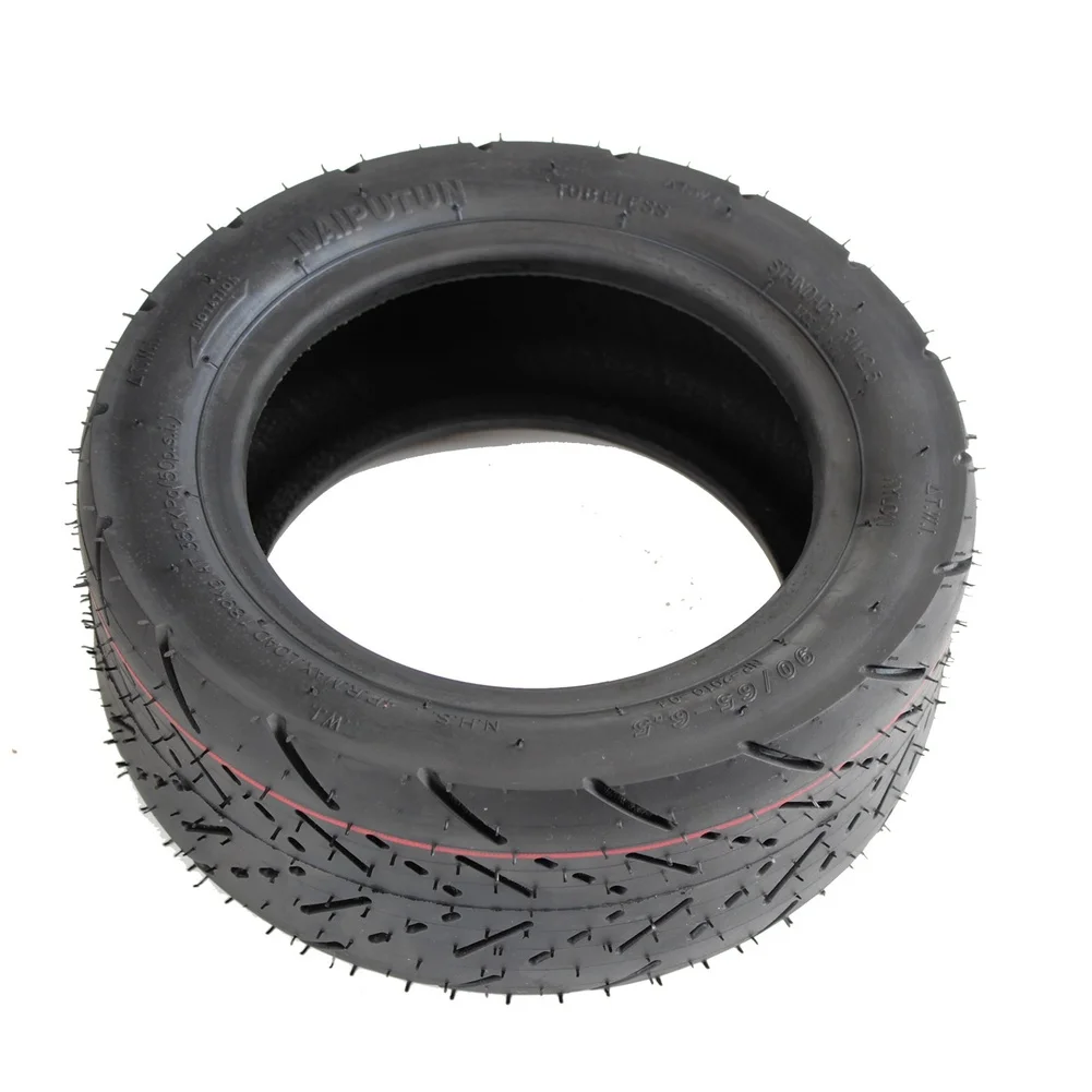 90/65-6.5 Tubeless Vacuum Tire For 11 Inch Electric Scooter Puncture Proof Road Grip Lightweight Black Rubber Replacement