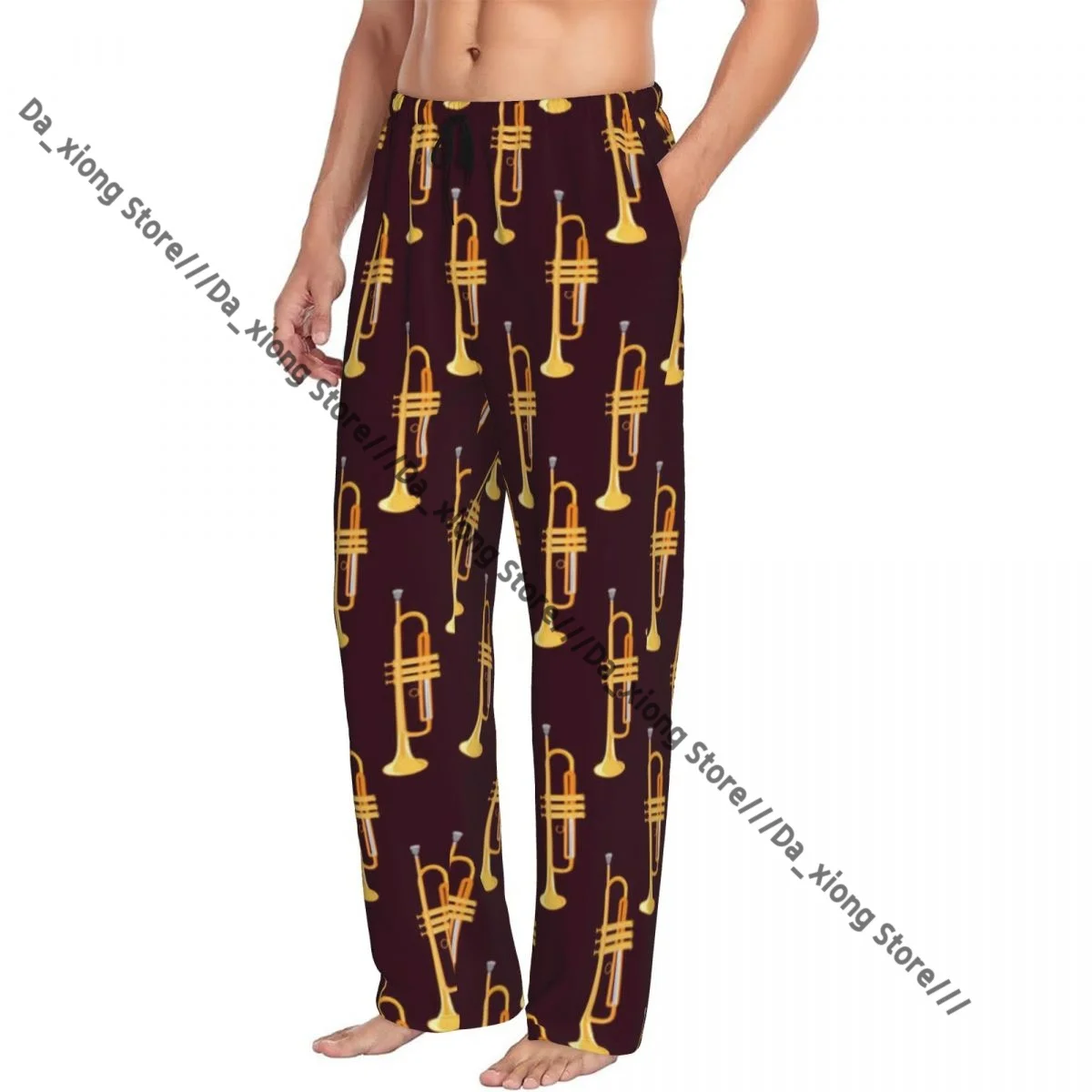 Pipe Classical Musical Instruments Mens Pajamas Pyjamas Pants Lounge Pants Sleep Bottoms