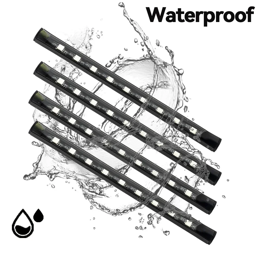 

Светодиодные ленты для салона автомобиля, комплект авто RGB-освещения с приложением/дистанционным управлением, окружающее освещение, украшения интерьера автомобиля, свет