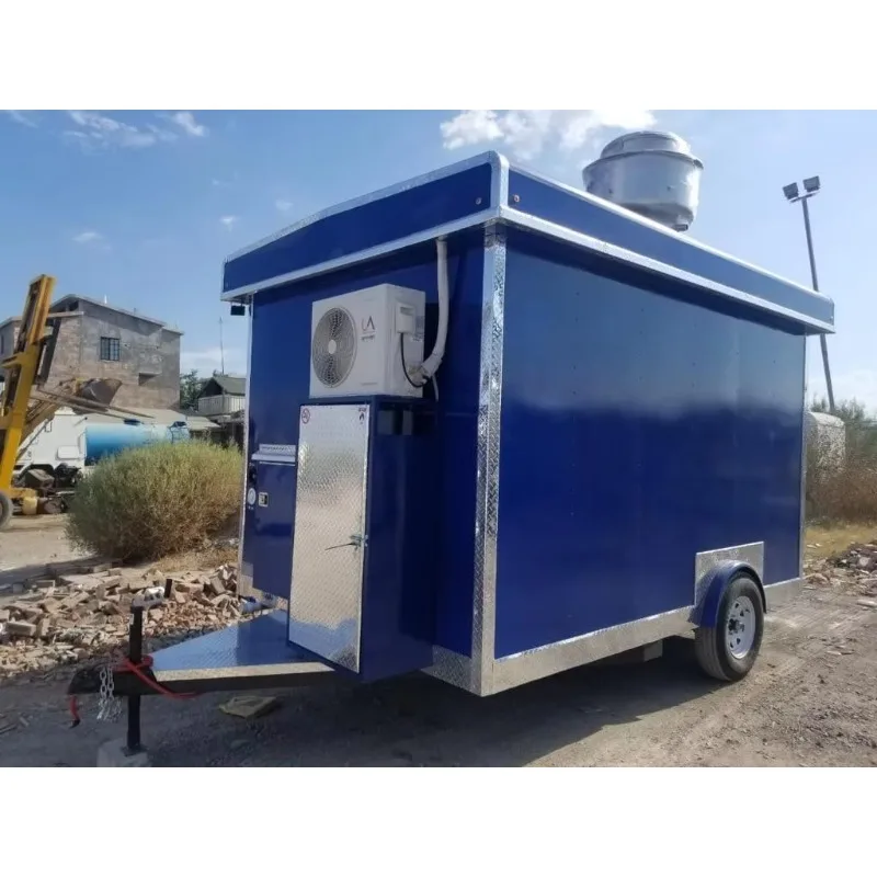 mobile food kitchen trailer with fridge grill and fryer designed for entrepreneurs serving hot meals curbside