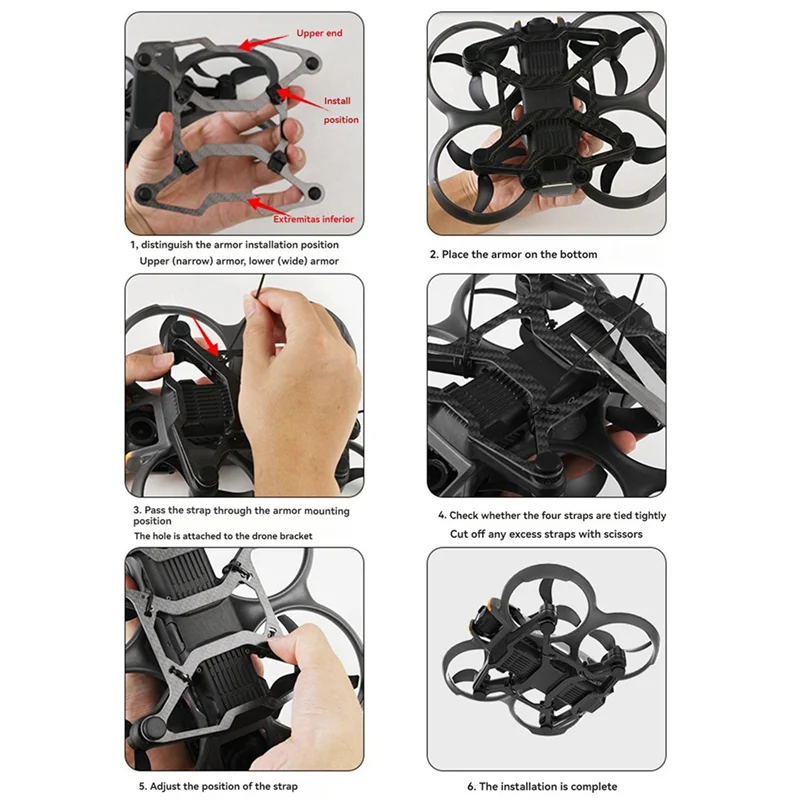 ABKI-DJI Avata 2 드론 액세서리 탄소 섬유 충돌 방지 쉴드 범퍼 보호기 동체 충격 보호