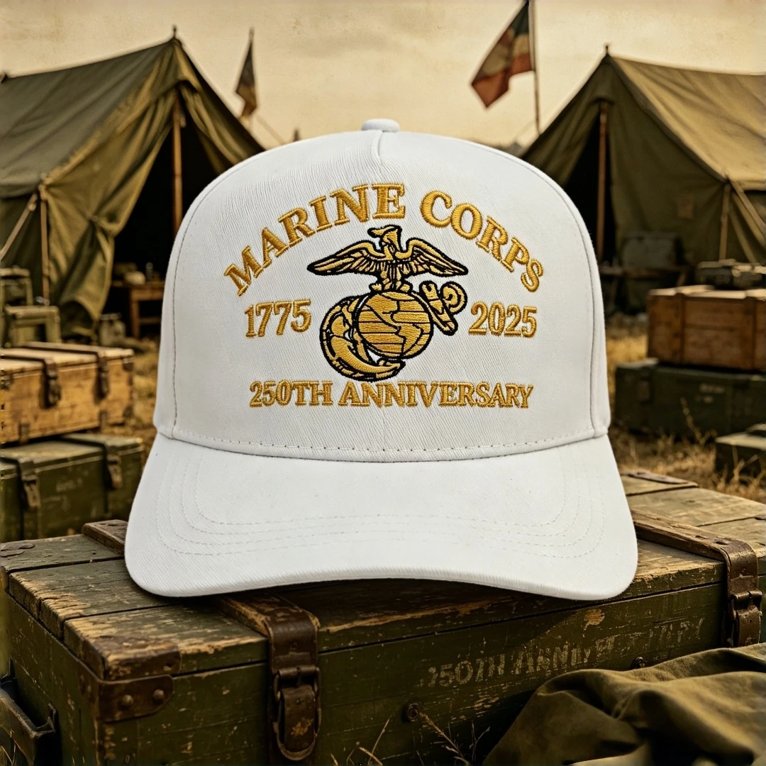 US Marine Corps 250th Anniversary 1775-2025 Embroidered Baseball Cap American Flag Adjustable Tactical Hat
