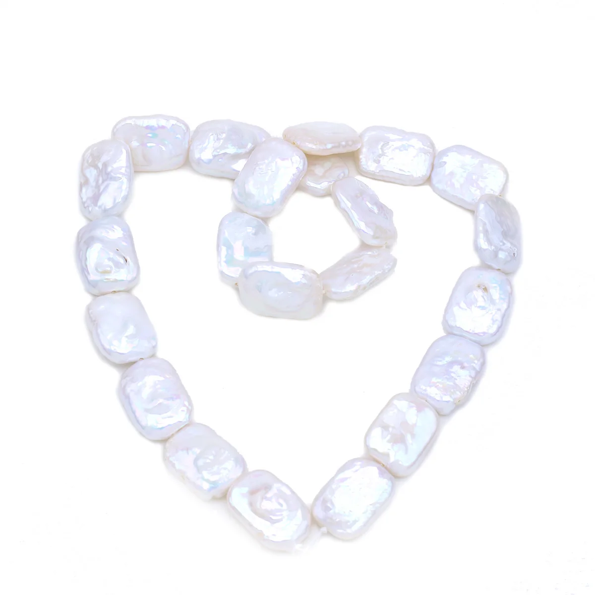 Natural Freshwater Pearls Beaded Rectangle-shape Loosely Spaced Loose Beads for Jewelry Making DIY Necklace Bracelet Accessories