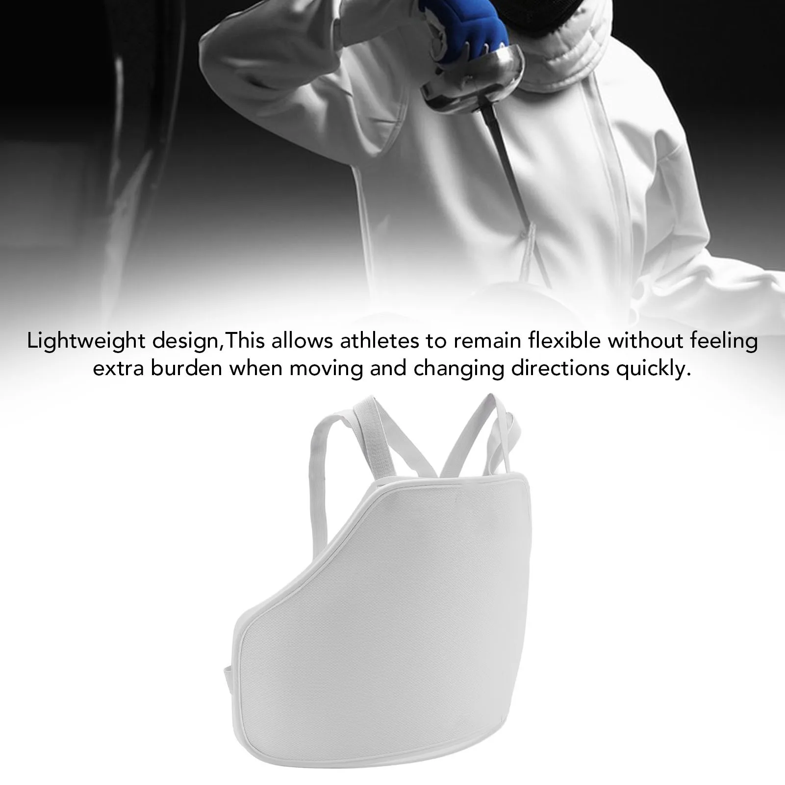 Fencing Chest Guard Lightweight Fencing Protective Chest Guard High Strength FIE Certificate Ergonomic for Competition JJ46