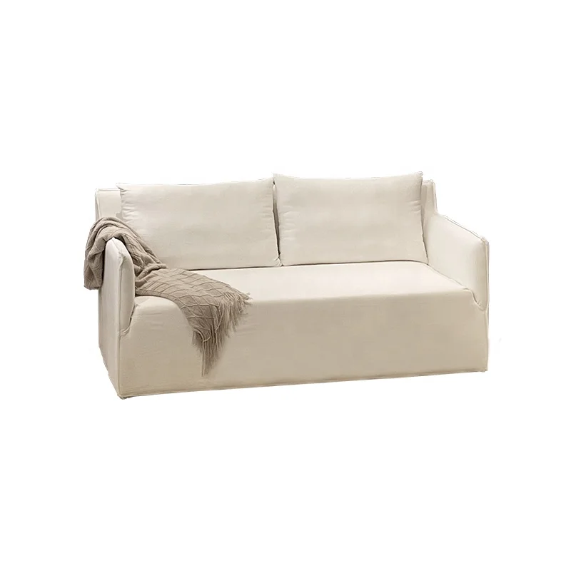 

Small size single sofa fabric double sofa modern living room