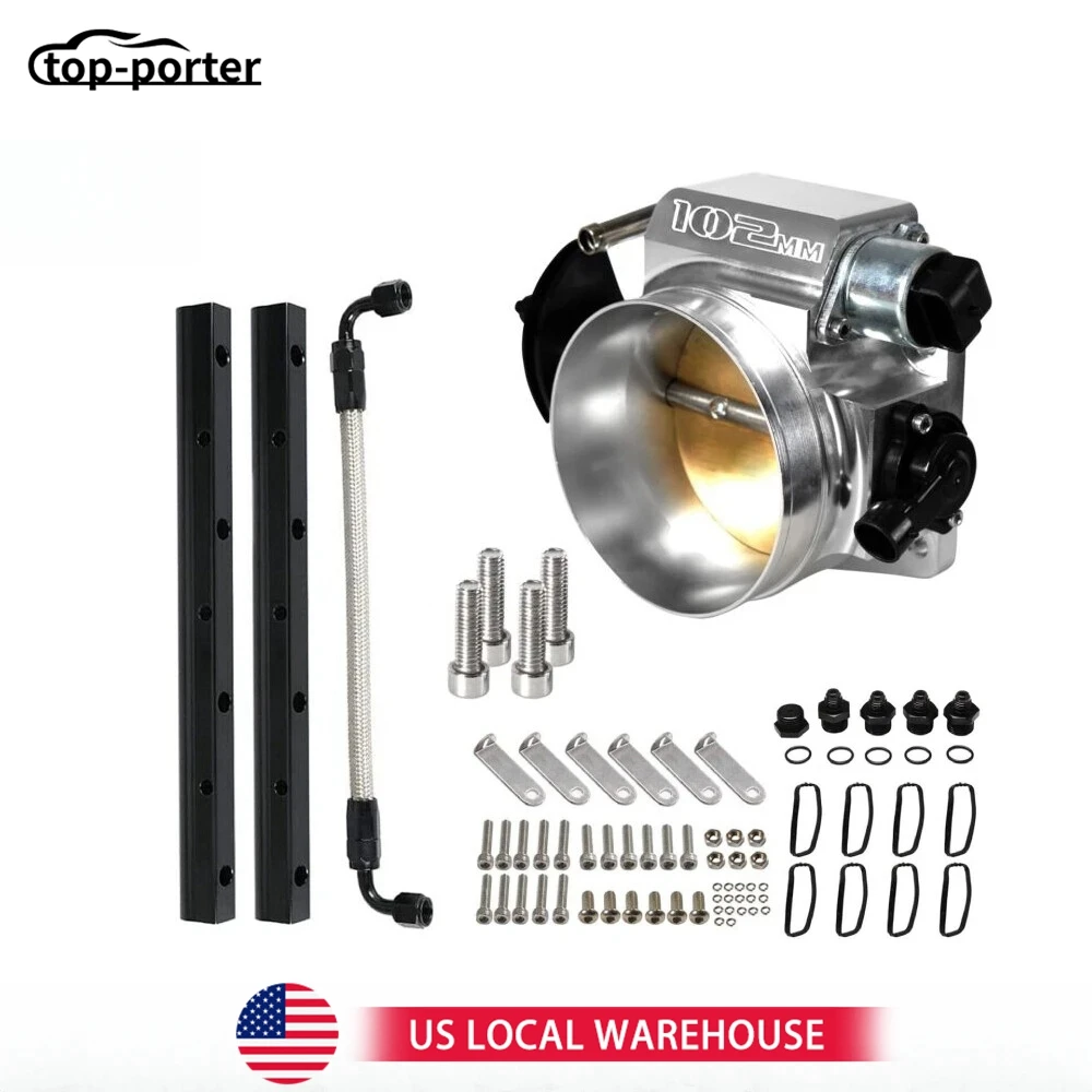 

102mm Air Intake Pipe Kit For GM III LS1 LS2 LS3 LS6 LS7 LSX 4.8L 5.3L 5.7L with Fuel Rail Throttle Body