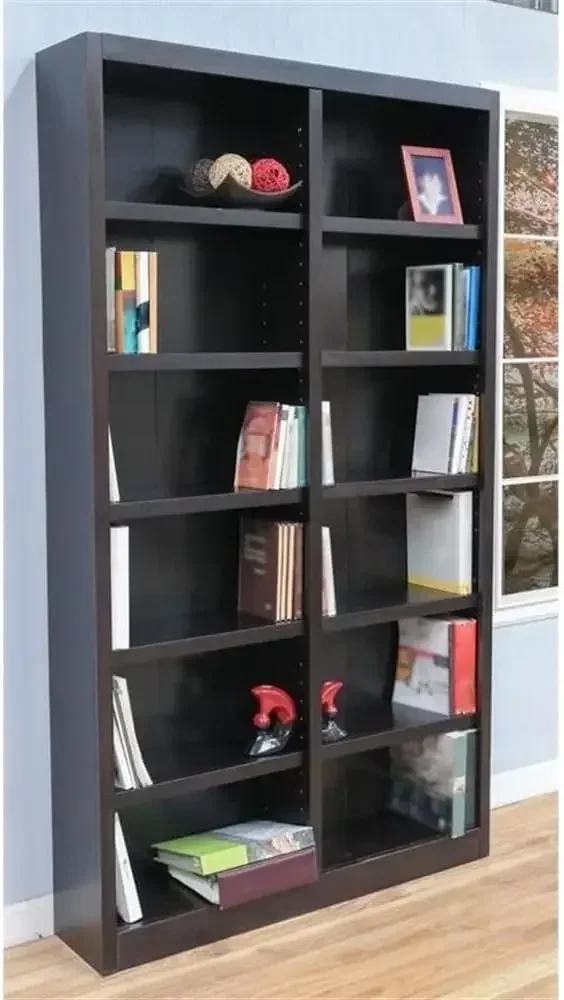 12-Shelf Double Wide Solid Wood 84