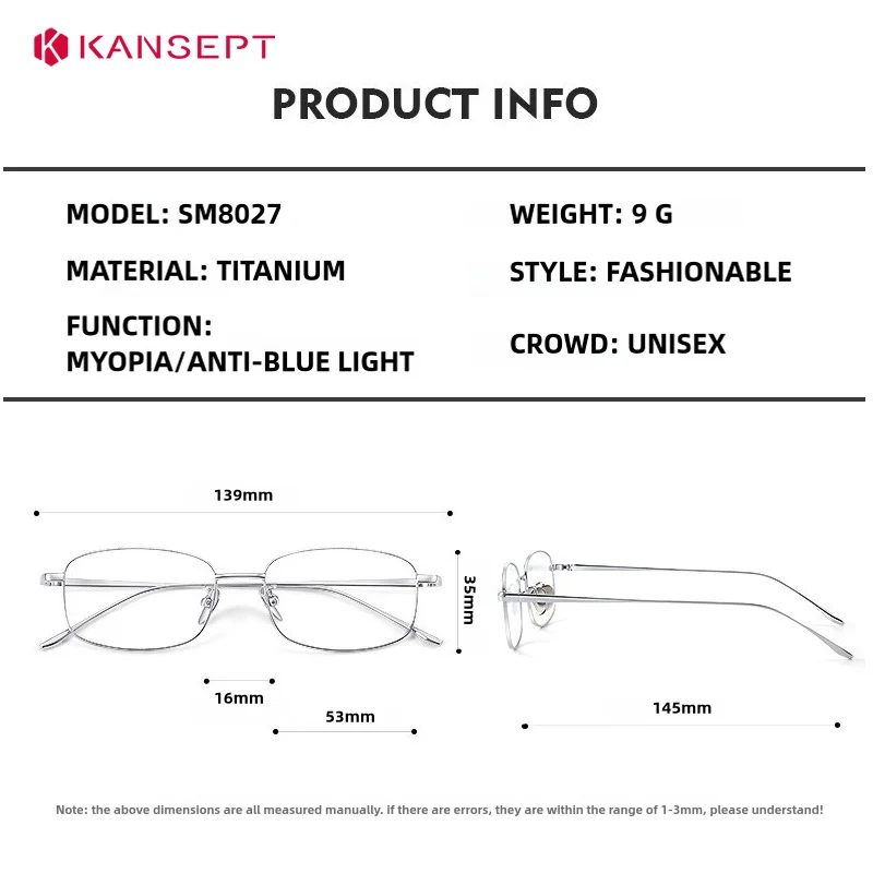 KANSEPT Myopia Eyeglasses Photochromic Glasses Man Men Sunglasses Women Lunette Pour Femme Original Graduated Lenses to Read