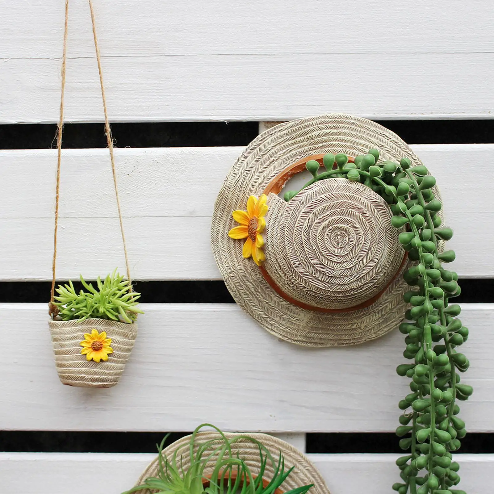 

Hat Flowerpot Bag Flower Pot Creative Gift Ornament Container Garden Planter for