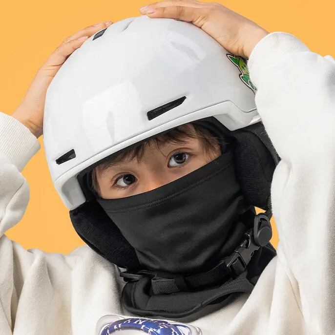 ROCKBROS Child Fleece Hooded Face Warmer Cycling Balaclava Windproof Fleece Breathable Full Face Mask Kids Bicycle Scarves Hats view 4