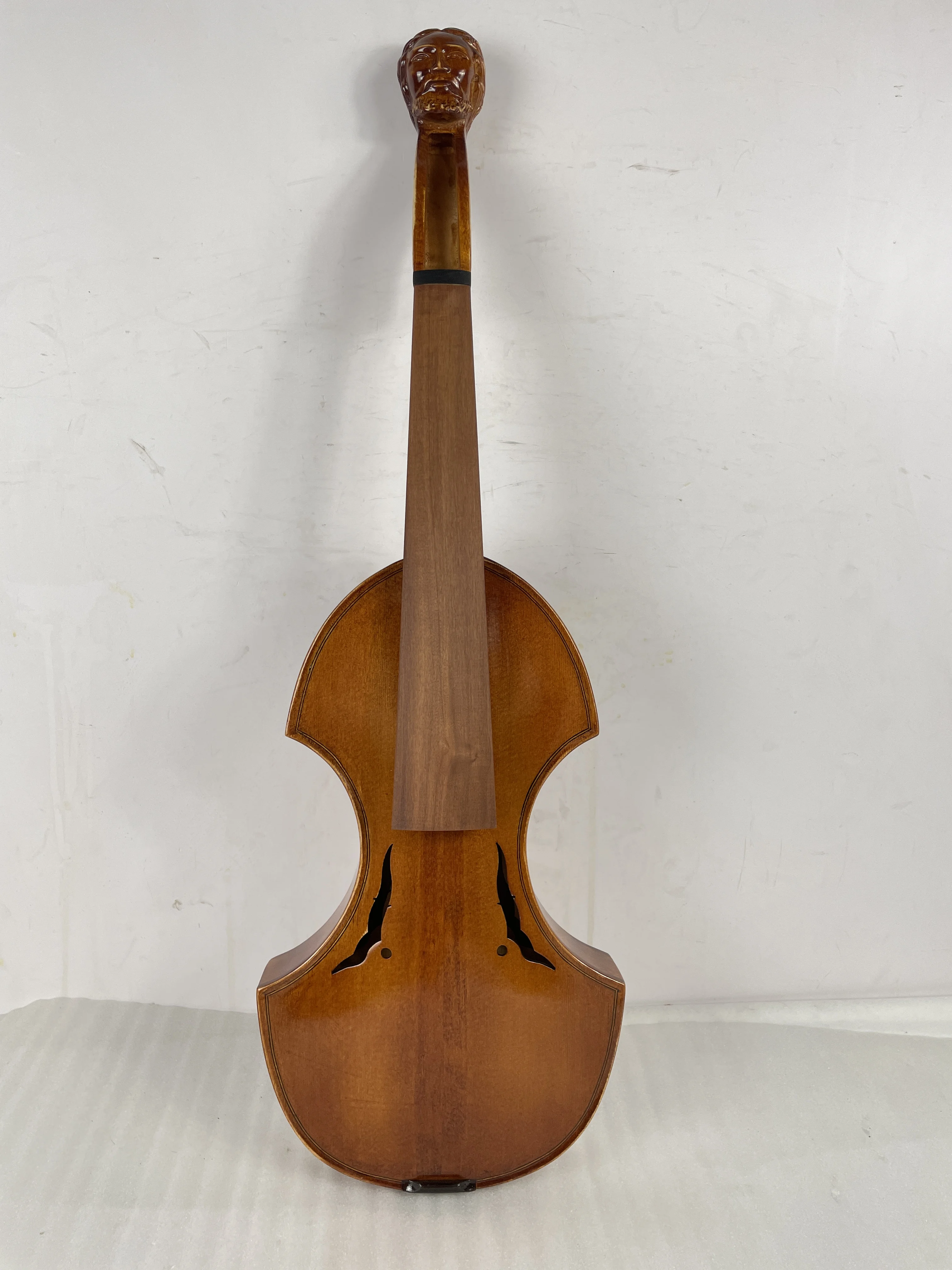 Semi Finished Violin Head Shaped Body, Maple Body, Maple Body, Ebony Fingerboard, Tiger Back Plate, High Quality, 1 Pc