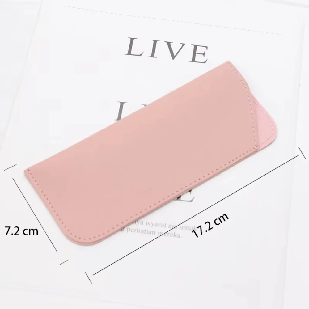 حقيبة نظارات ناعمة بسيطة من جلد البولي يوريثان حافظة نظارات حامل ملحقات النظارات أكياس تخزين النظارات #6