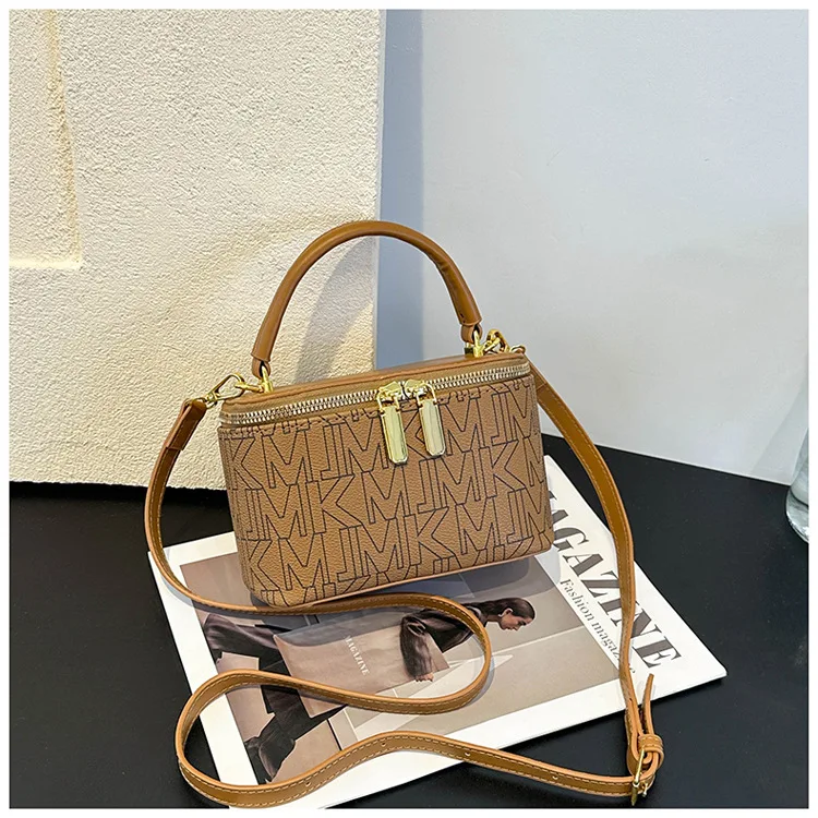 

2026 Makeup Bag Organizer Travel Cosmetic Case Portable Storage Pouch with Mirror for Women Girls, Small Square Box Shape