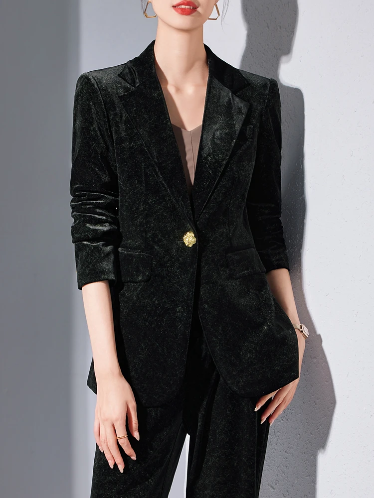 Formal Blazer for Women, Business Suits, Autumn and Winter Work Wear, Jackets and Pants, Quality Office Uniform 2-Piece