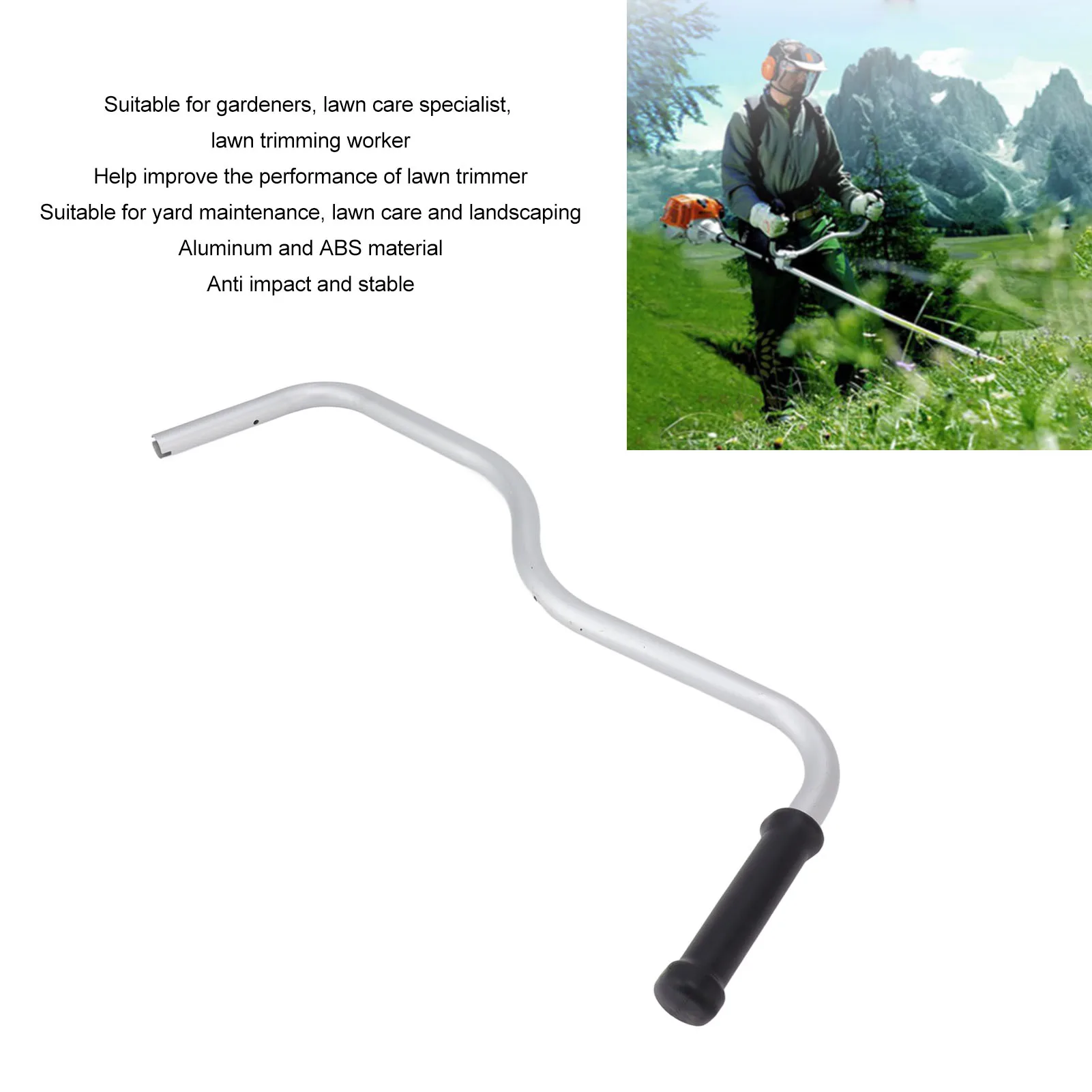 Lawn Trimmer Handle Grip Ergonomic Accessory String Trimmer Handle Replacement Safe Aluminum for Courtyard for Specialist