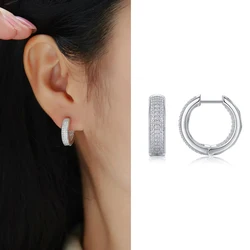 Earrings 925 Sterling Silver Original Certified Moissanite Drop Earrings Women Engagement Jewelry