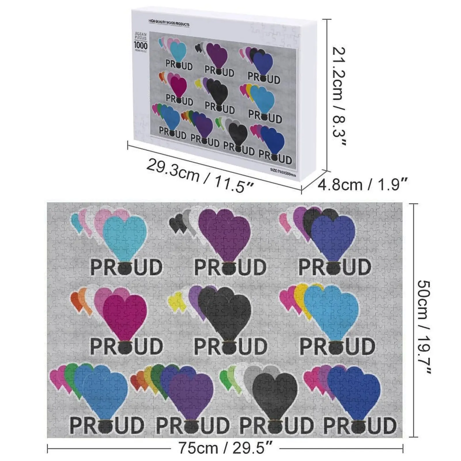 LGBTQIA + أحجية الصور المقطوعة الفخورة، هدايا شخصية، هدية شخصية، لغز متزوج