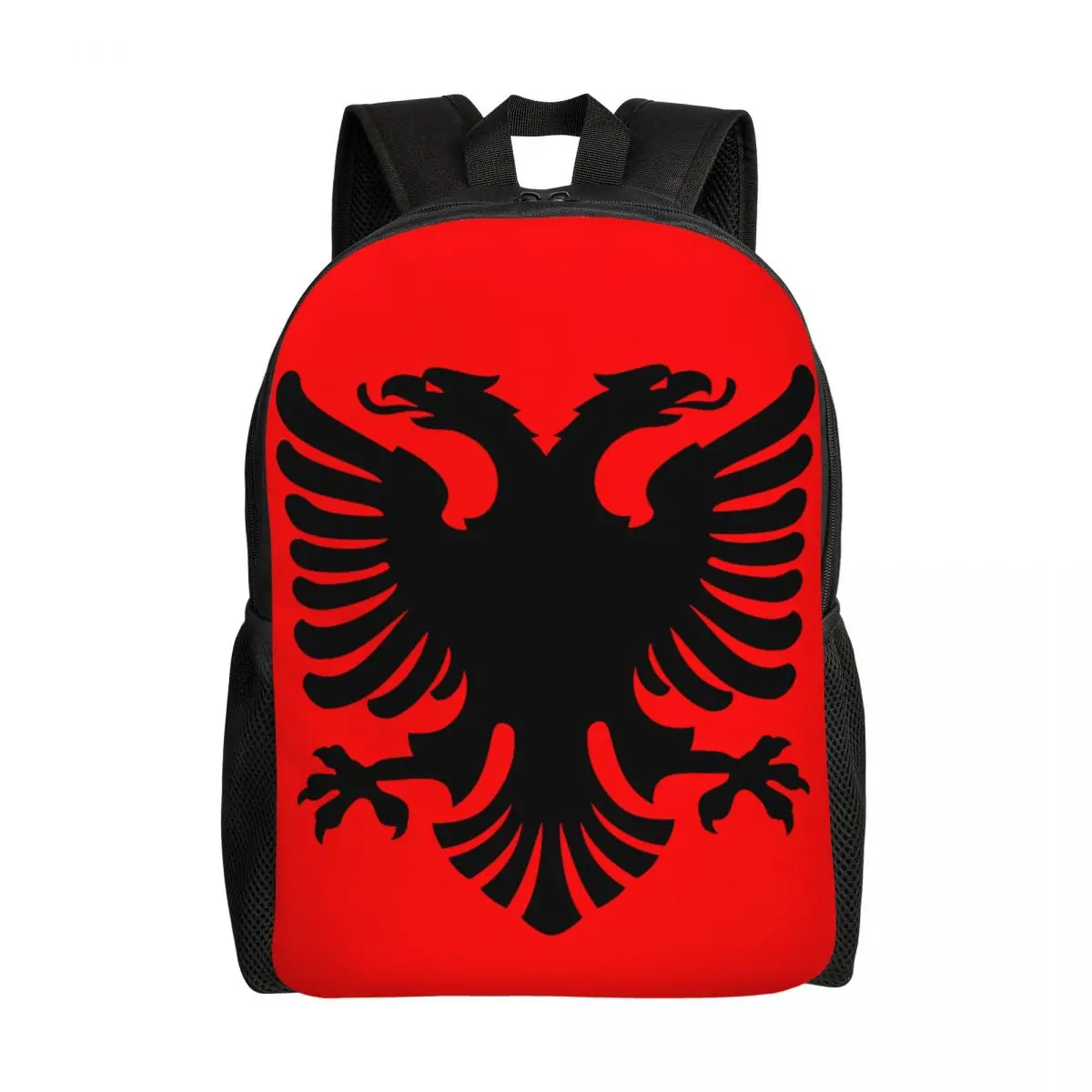 Custom Flag Of Albania Eagle Backpack Girls Boys Albanian Pride College School Travel Bags Men Women Bookbag Fits 15 Inch Laptop